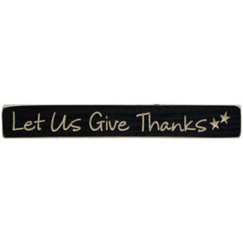 G1225-Let Us Give Thanks engraved wood block