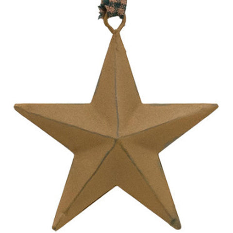 46330 primitive hanging mustard gold star ornament