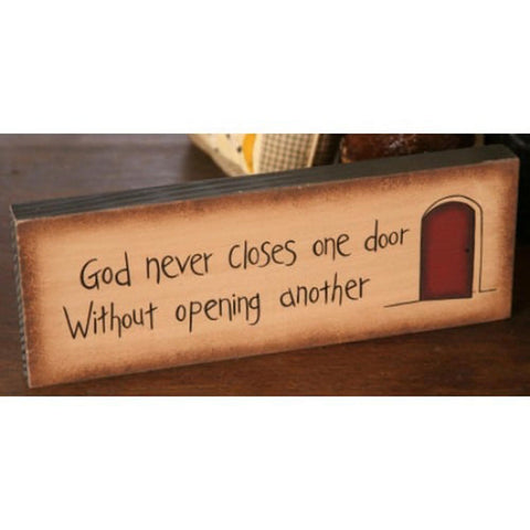Primitive Message Block 8w0015 God never closes one door without opening another