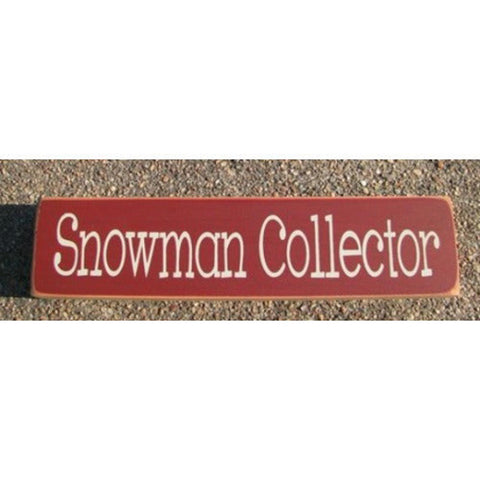 Primitive Wood Block T1916SC Snowman Collector