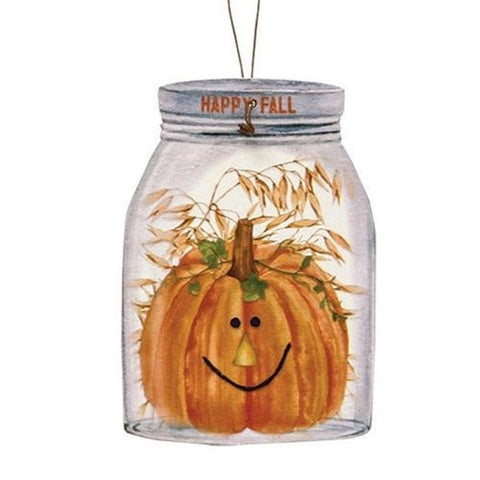 G34998 Happy Fall  Mini Mason Jar Ornament