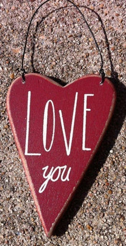 Wood Valentine Heart RO-494 Love You