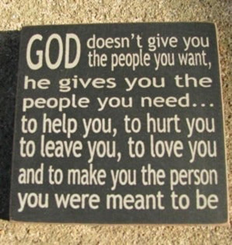 32352GB - God Doesn't Give You mini square wood sign