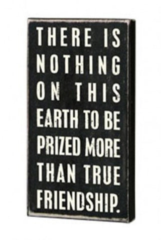 Primitive Wood Box Sign16338 - True Friendship