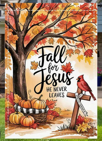 BH5520120 "Fall for Jesus He Never Leaves" Message, Double-Sided