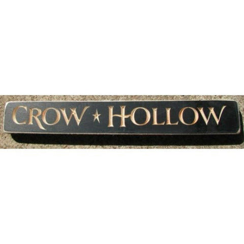 Primitive Engraved Wood Block 12 Crow Hollow