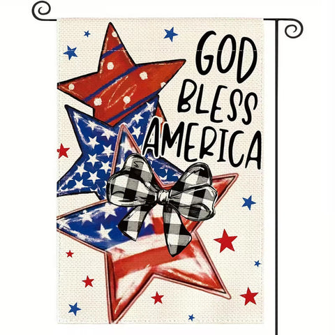 RB1815749 Double Sided, God Bless America Stars and Stripes with Red, White, and