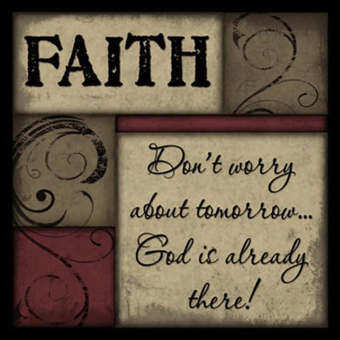 430F - Faith Plaque Primitive wood Sign