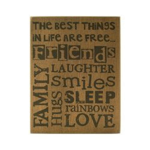 Primitive Wood Box Sign 32568 - The Best things in life are Free
