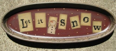 32108LS - Let It Snow wood plate