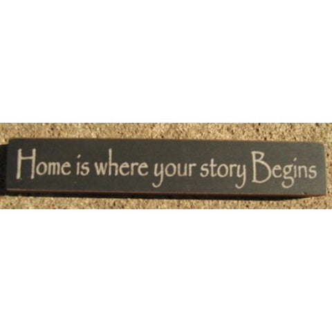 32326HB Home is where your story Begins Wood Block
