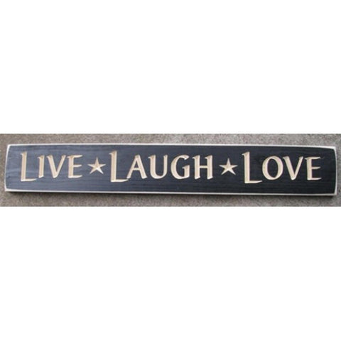 G9026BK - Live Love Laugh engraved wood block