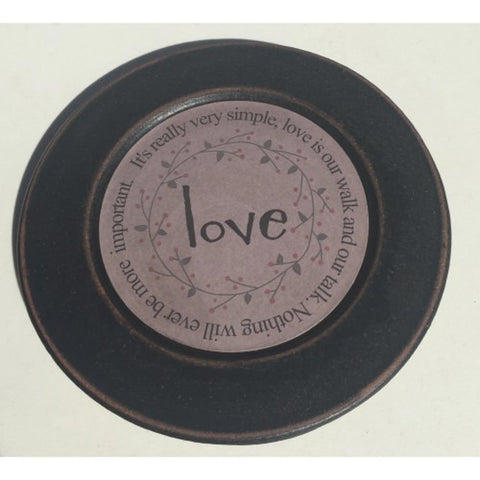 33082L Wood Plate Love - It's really very simple, love is our walk and our talk