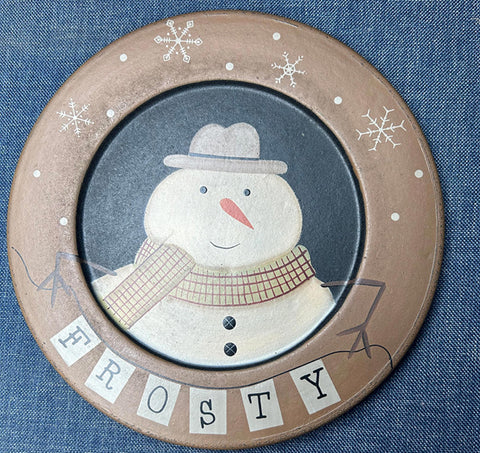 32476 frosty the snowman wood plate