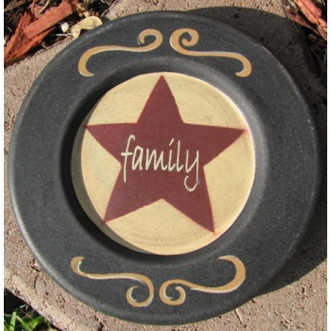 32156Y - Family Star wood plate