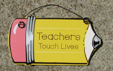 64689 Teachers Touch Lives MINI wood pencil