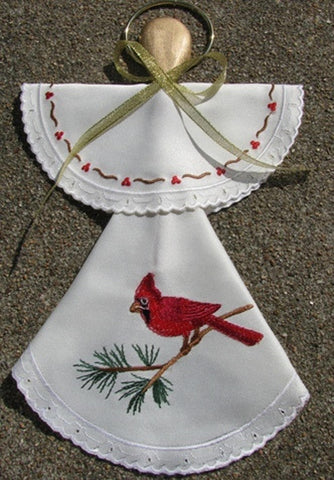 Cloth Angel  AS6-Angel Spoon Cardinal