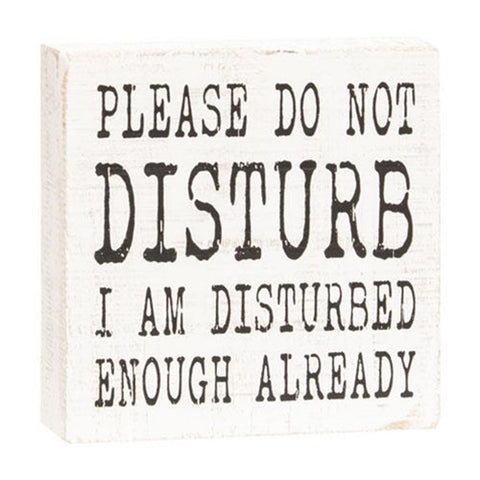 G91069 Please Do Not Disturb Wood Box Sign