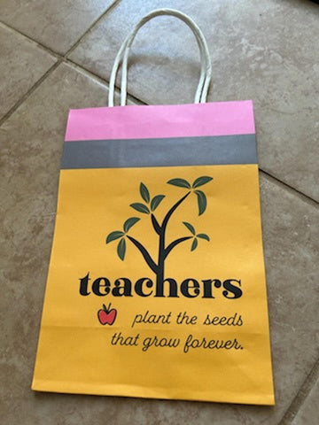 Teacher Appreciation Gift Bag Kraft Paper Teachers plant the seeds that grow for