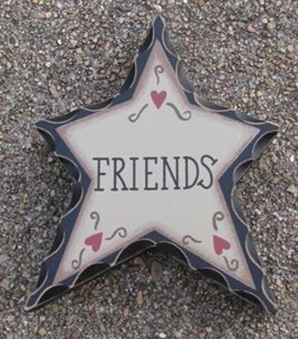 Primitive Wood WD907 - Friends Standing Star