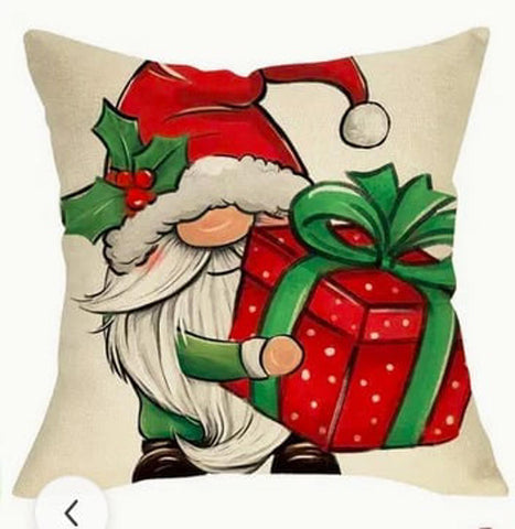 KQ35383 Gnome Santa present  Throw Pillow Cover ONLY