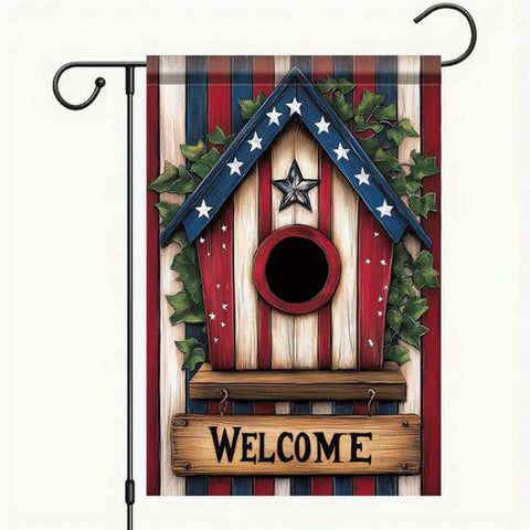 UH1648488 Patriotic American Flag Garden Flag - Double-Sided Polyester