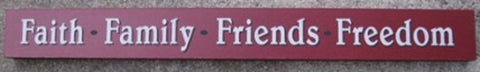 10983N - Faith Family Friends Freedom wood block