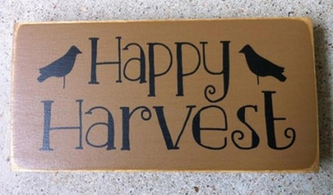 T1997HH - Happy Harvest Wood Block