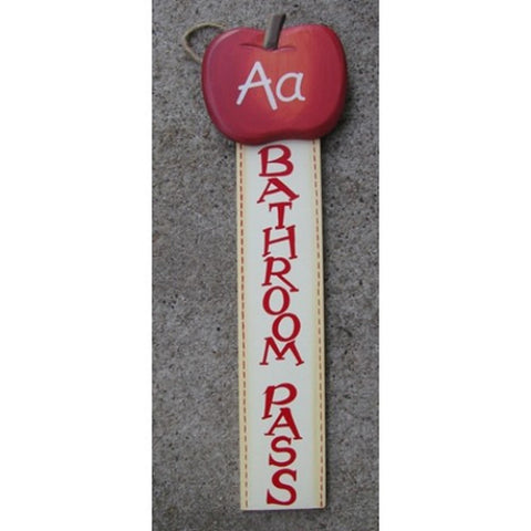 92447BP- Bathroom Wood Hall Pass