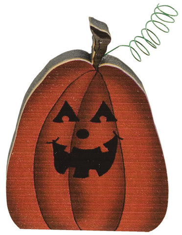 33812L  Jack-o-Lantern pumpkin shelf sitter