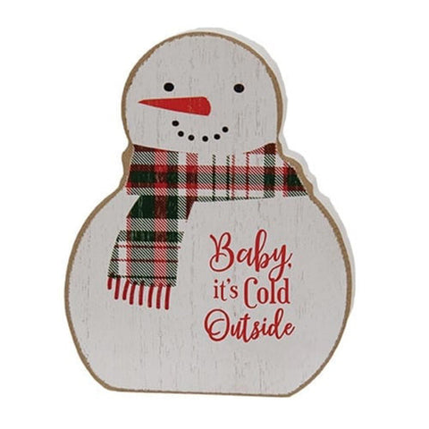 37949 Baby It's Cold Outside Chunky Snowman Sitter