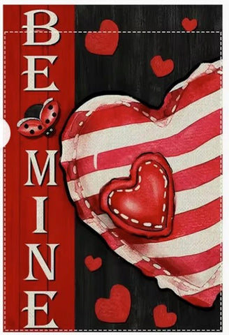 DK9379346 Be Mine Valentine's Day Garden Flag Double-Sided Polyester