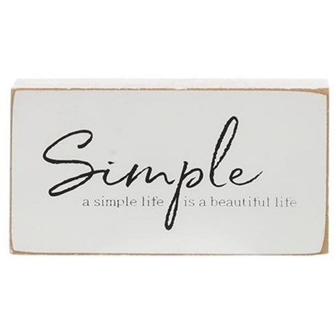 34882 Simple a simple life is a beautiful life wood block