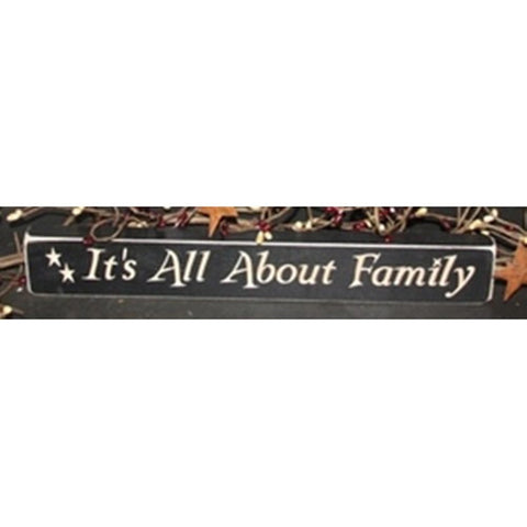 12IAF It's All about Family Engraved Wood Block