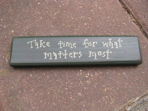 m9906t-Take time for what matters most  wood block