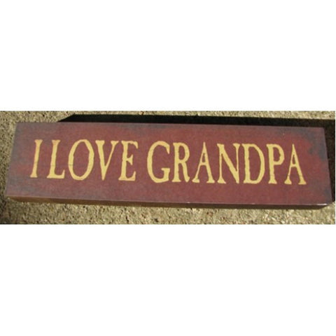 bj-75 I Love Grandpa wood block