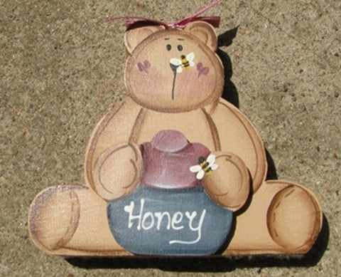 103B Honey Bear with Bee on nose