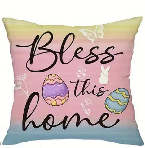VB9722654 Bless this Home Throw Pillow Cover (NO INSERT IS INCLUDED)