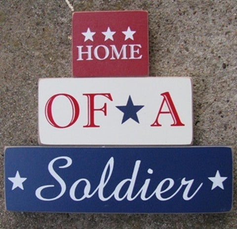 11539B Home of a Soldier s/3 Wood Blocks