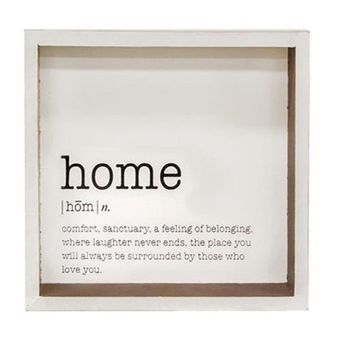 G34922  Home Definition Shadowbox Sign