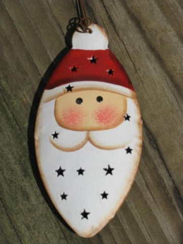 OR-304 Santa Metal Christmas Ornament