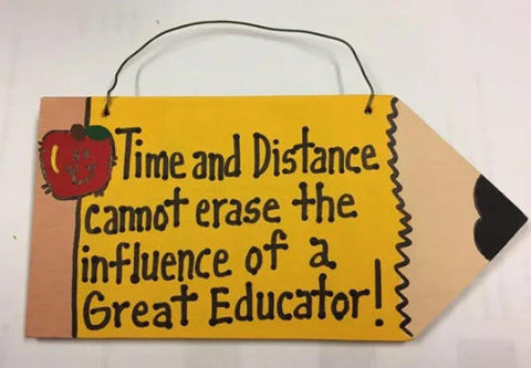 Teacher Gifts Wood Pencil  20GE Time & Distance Great Educator