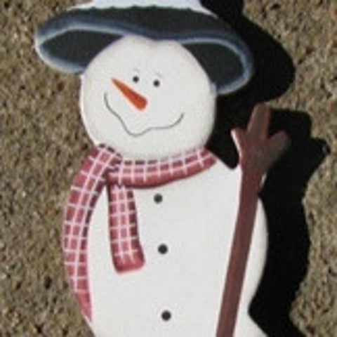 1158 - Skinny Snowman wood christmas ornament