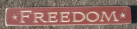 12F Freedom engraved Wood Block