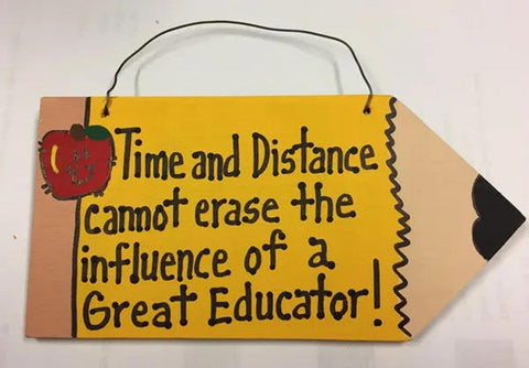 Teacher Gifts Wood Pencil  20GE Time & Distance Great Educator