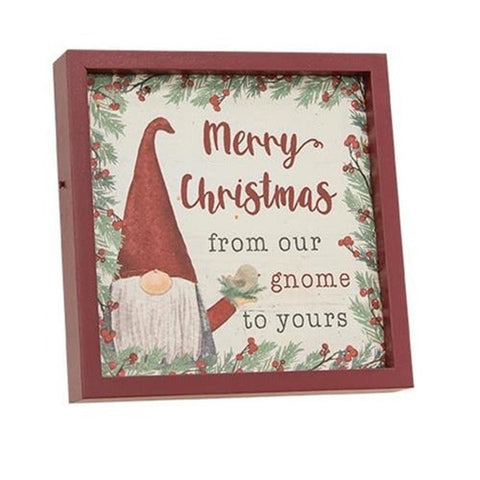 G30343 From Our Gnome to Yours Framed Sign w/Easel