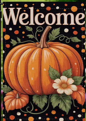 XN6997880 Welcome Pumpkin  Halloween double sided polyester
