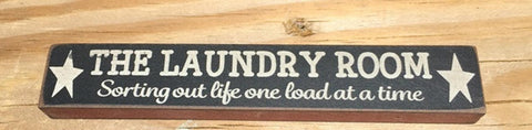 Wood Shelf Sitter Block 33246LR -  MINI Sign The Laundry Room