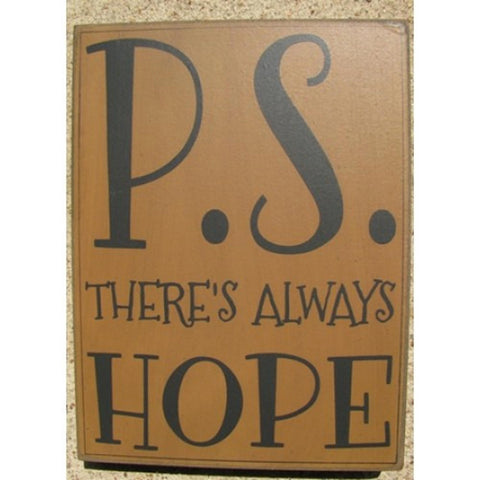 32418G - PS There's Always Hope Box Sign