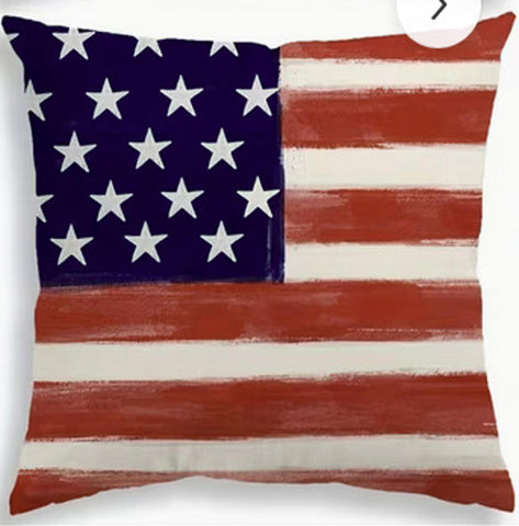 NE6246060 America Flag Throw Pillow Cover (NO INSERT)